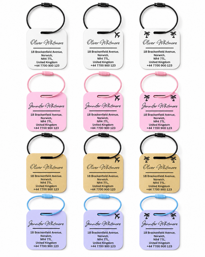 Personalised Acrylic Luggage Tag