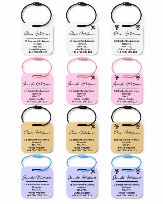Personalised Acrylic Luggage Tag