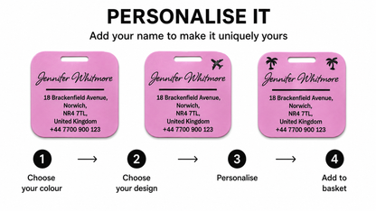 Personalised Acrylic Luggage Tag