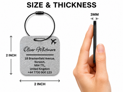 Personalised Acrylic Luggage Tag