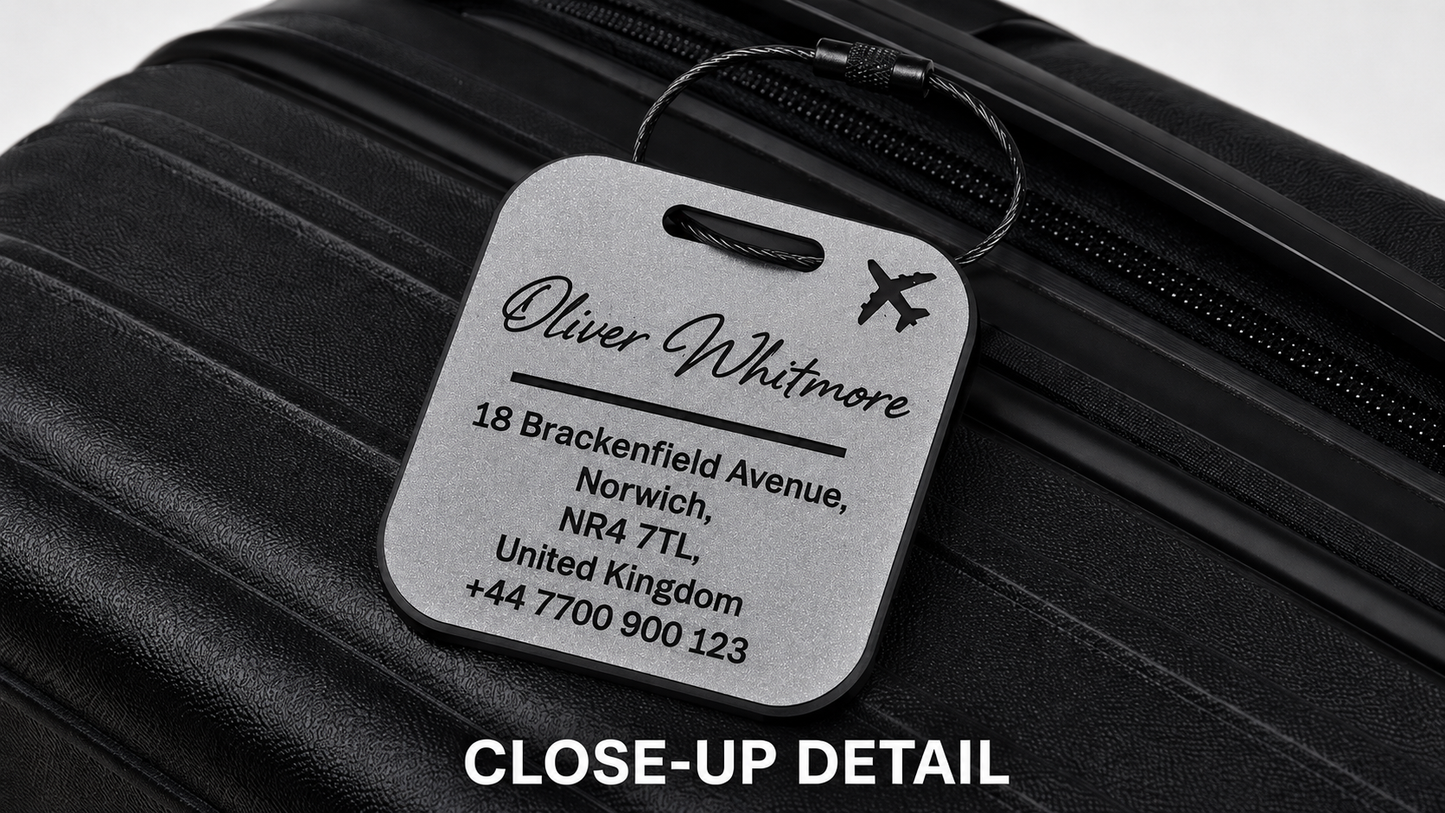 Personalised Acrylic Luggage Tag